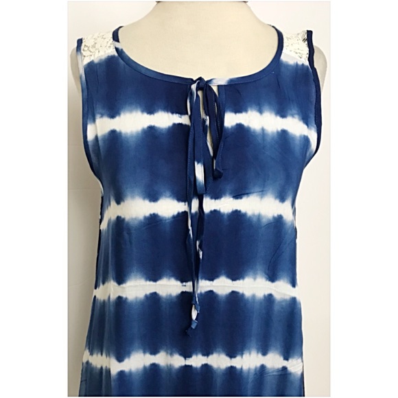 Chic Lace Tie Dye Flowy Tunic Top SML - Picture 7 of 8